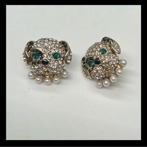 Betsy Johnson pet shop dog face earrings